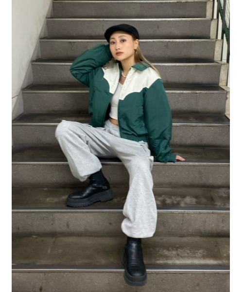 LAGUA GEM(ラグアジェム)の「BI COLOR COMPACT JK コンパクトジャケット(ダウンジャケット/コート・レディース・アイボリー/グリーン・FREE)」の14枚目の写真