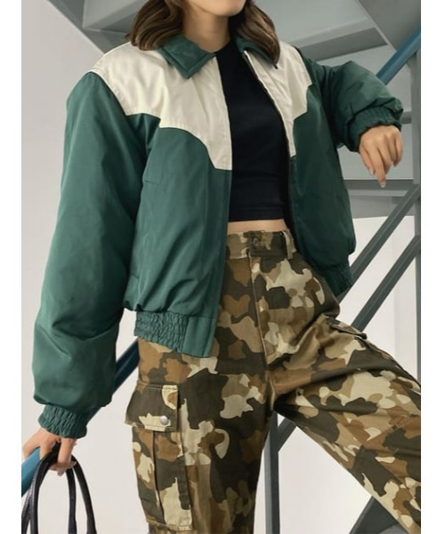 LAGUA GEM(ラグアジェム)の「BI COLOR COMPACT JK コンパクトジャケット(ダウンジャケット/コート・レディース・アイボリー/グリーン・FREE)」の17枚目の写真