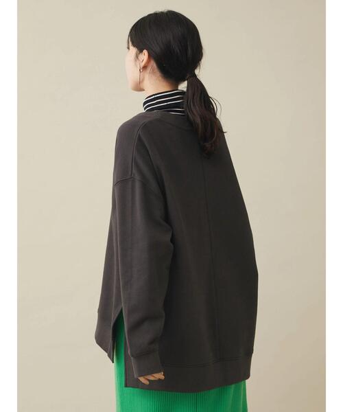 CRAFT STANDARD BOUTIQUE(クラフトスタンダードブティック)の「Vネック裏毛プルオーバー(スウェット・レディース・チャコールグレー/グリーン/ベージュ・FREE)」の10枚目の写真