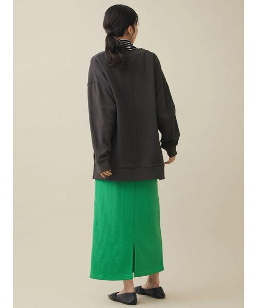 CRAFT STANDARD BOUTIQUE(クラフトスタンダードブティック)の「Vネック裏毛プルオーバー(スウェット・レディース・チャコールグレー/グリーン/ベージュ・FREE)」の13枚目の写真