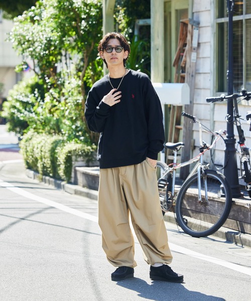 U.S. POLO ASSN.(ユーエスポロアッスン)の「【U.S.POLO ASSN./ユーエスポロアッスン】別注ワンポイント刺繍クルーネックスウェット/ユニセックス/裏起毛/裏起毛スウェット/(スウェット・メンズ・ライトグレー/ブラック/オフホワイト/グリーン/ネイビー・SMALL/MEDIUM/LARGE)」の14枚目の写真
