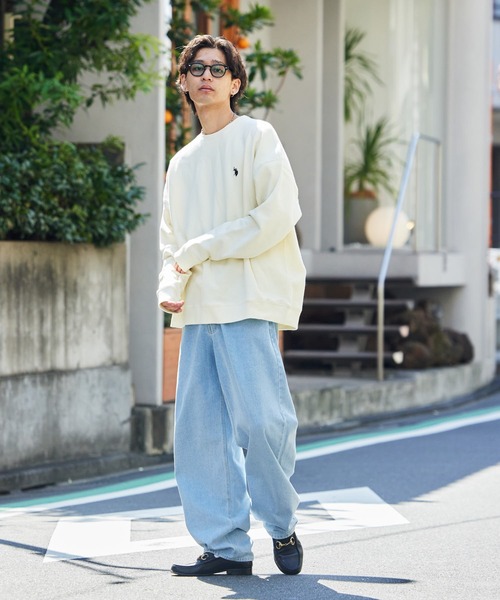U.S. POLO ASSN.(ユーエスポロアッスン)の「【U.S.POLO ASSN./ユーエスポロアッスン】別注ワンポイント刺繍クルーネックスウェット/ユニセックス/裏起毛/裏起毛スウェット/(スウェット・メンズ・ライトグレー/ブラック/オフホワイト/グリーン/ネイビー・SMALL/MEDIUM/LARGE)」の17枚目の写真