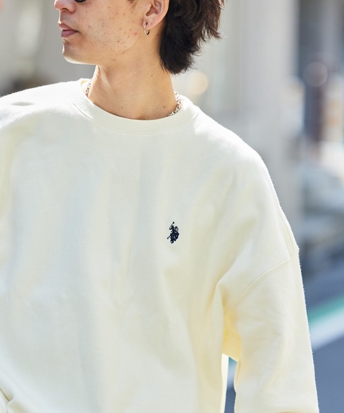 U.S. POLO ASSN.(ユーエスポロアッスン)の「【U.S.POLO ASSN./ユーエスポロアッスン】別注ワンポイント刺繍クルーネックスウェット/ユニセックス/裏起毛/裏起毛スウェット/(スウェット・メンズ・ライトグレー/ブラック/オフホワイト/グリーン/ネイビー・SMALL/MEDIUM/LARGE)」の20枚目の写真