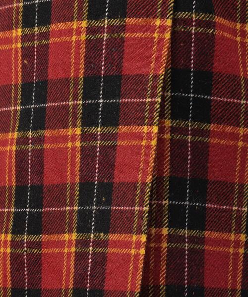 To b. by agnes b.（トゥービーバイアニエスベー）の「WT23 JUPE カラーネップチェックミニスカート（スカート・レディース・レッド・36/38/40）」の11枚目の写真