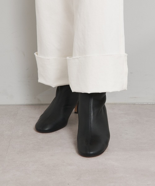 SHENERY（シーナリー）の「ステッチショートブーツ（ブーツ・レディース・ブラック/ブラウン・36/37/38）」の3枚目の写真