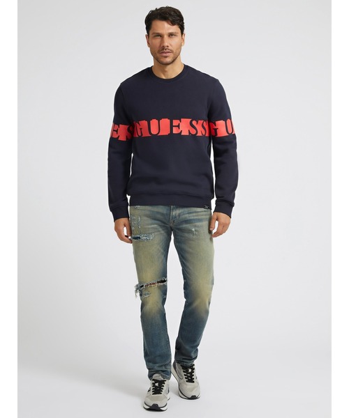 Guess(ゲス)の「Maverich Cn Fleece(スウェット・メンズ・ブルー/ホワイト系その他・MEDIUM/LARGE/X-LARGE/SMALL)」の7枚目の写真