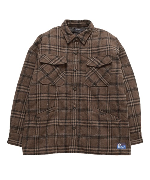 PEN FIELD（ペンフィールド）の「【Penfield】チェックCPOシャツ（カバーオール・キッズ・ネイビー/ブラウン/グレー・170cm/150cm/140cm/160cm）」の3枚目の写真