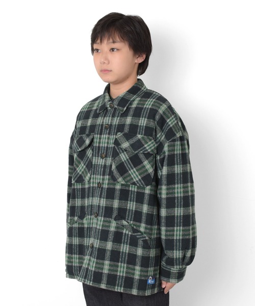 PEN FIELD（ペンフィールド）の「【Penfield】チェックCPOシャツ（カバーオール・キッズ・ネイビー/ブラウン/グレー・170cm/150cm/140cm/160cm）」の10枚目の写真