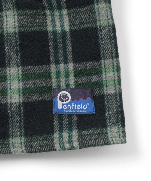 PEN FIELD（ペンフィールド）の「【Penfield】チェックCPOシャツ（カバーオール・キッズ・ネイビー/ブラウン/グレー・170cm/150cm/140cm/160cm）」の5枚目の写真