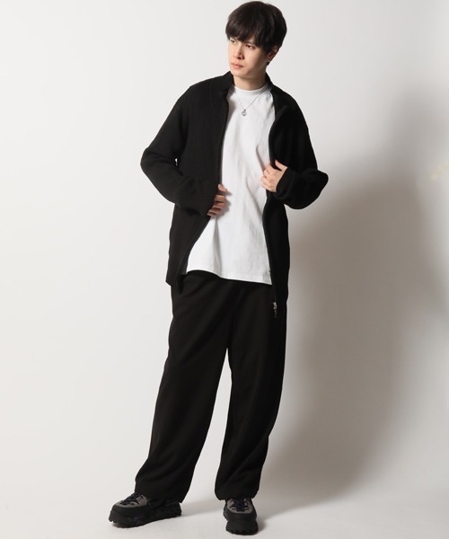 ARCADE（アーケード）の「リブ編みニット スタンド ジップアップ ジャケット（ニット/セーター・メンズ・ワイン/グレー/ブラック/チャコール/ホワイト・M/XL/L）」の13枚目の写真