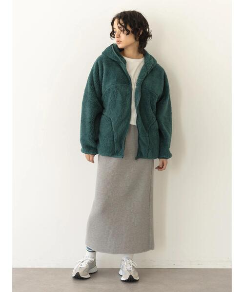 koe（コエ）の「ボアブルゾンパーカー（ブルゾン・レディース・オフホワイト/ブラック/ベージュ/グリーン・FREE）」の18枚目の写真