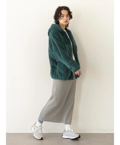 koe（コエ）の「ボアブルゾンパーカー（ブルゾン・レディース・オフホワイト/ブラック/ベージュ/グリーン・FREE）」の19枚目の写真