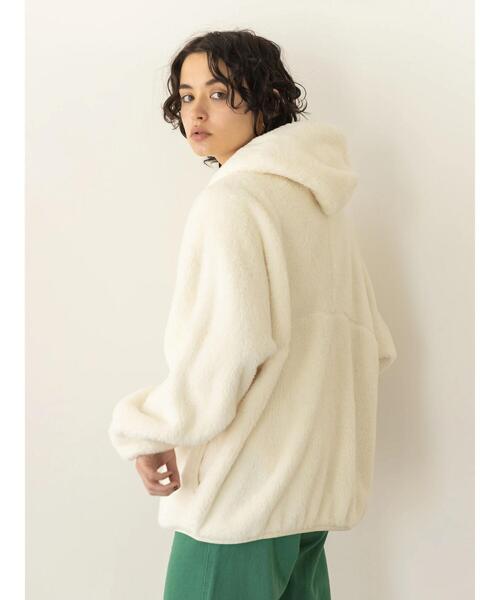 koe（コエ）の「ボアブルゾンパーカー（ブルゾン・レディース・オフホワイト/ブラック/ベージュ/グリーン・FREE）」の21枚目の写真