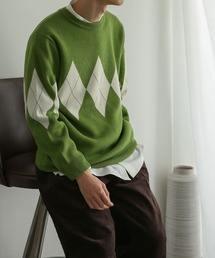 SENSE OF PLACE by URBAN RESEARCH | 『イージーケア』アーガイルクルーネックセーター(ニット/セーター)