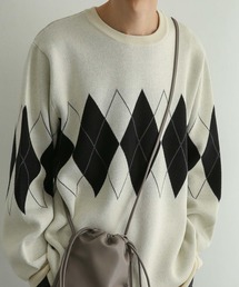 SENSE OF PLACE by URBAN RESEARCH | 『イージーケア』アーガイルクルーネックセーター(ニット/セーター)