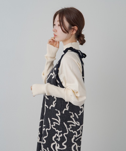 Kastane（カスタネ）の「ジャガードニットワンピース（ワンピース・レディース・アイボリー/ブラック・FREE）」の8枚目の写真