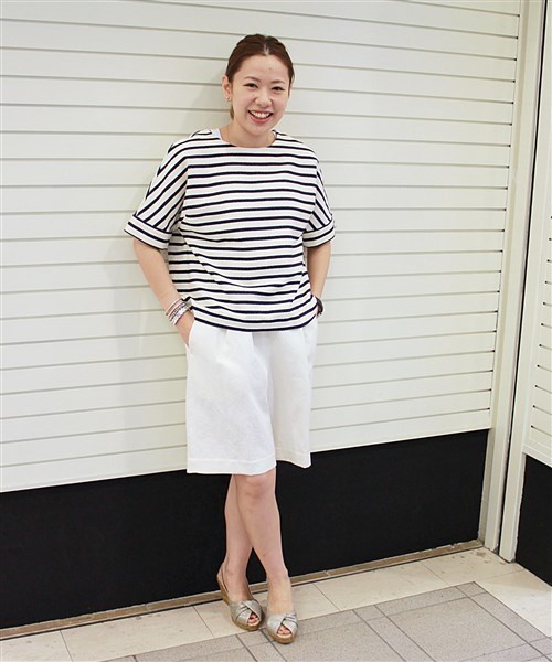 ivory court（アイボリーコート）の「リネンツイルハーフパンツ◇（その他パンツ・レディース・ホワイト/ネイビー・FREE）」の11枚目の写真