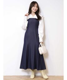 MERCURYDUO | シャツドッキング配色ワンピース(ワンピース)