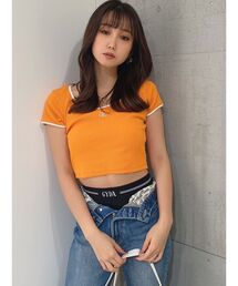 GYDA | Symmetry GYDA リンガーテレコ Tシャツ(Tシャツ/カットソー)