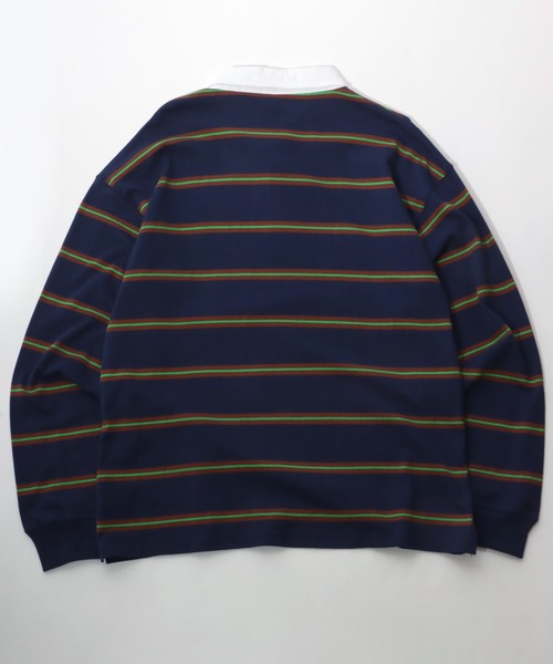 Dickies(ディッキーズ)の「Dickies(ディッキーズ)ボーダーラガーシャツ ロンT(ポロシャツ・メンズ・ホワイト/スミクロ/ネイビー/グリーン・M/L/XL)」の8枚目の写真