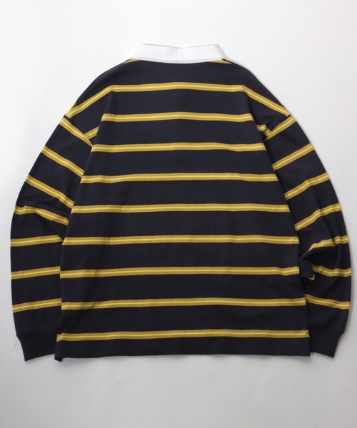 Dickies(ディッキーズ)の「Dickies(ディッキーズ)ボーダーラガーシャツ ロンT(ポロシャツ・メンズ・ホワイト/スミクロ/ネイビー/グリーン・M/L/XL)」の6枚目の写真