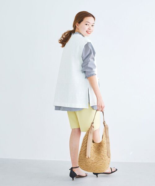 le.coeur blanc（ルクールブラン）の「グログランテープペーパーバッグ（トートバッグ・レディース・ブラック/グレイッシュベージュ・FREE）」の15枚目の写真