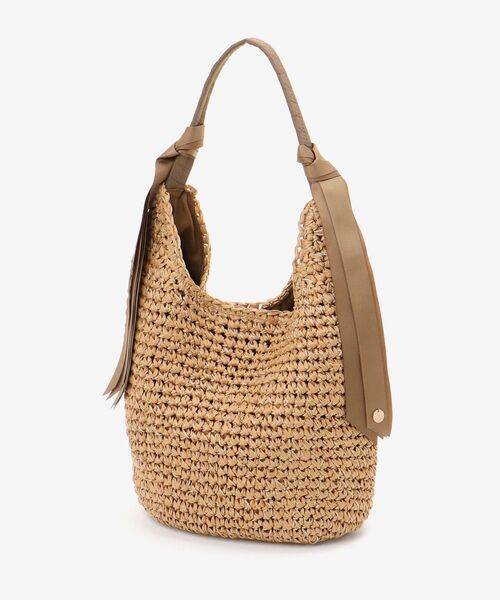 le.coeur blanc（ルクールブラン）の「グログランテープペーパーバッグ（トートバッグ・レディース・ブラック/グレイッシュベージュ・FREE）」の16枚目の写真