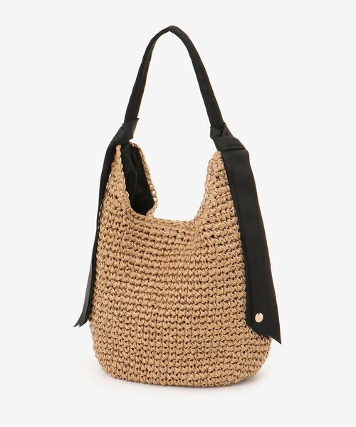 le.coeur blanc（ルクールブラン）の「グログランテープペーパーバッグ（トートバッグ・レディース・ブラック/グレイッシュベージュ・FREE）」の17枚目の写真