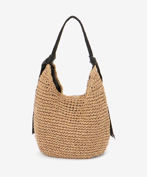 le.coeur blanc（ルクールブラン）の「グログランテープペーパーバッグ（トートバッグ・レディース・ブラック/グレイッシュベージュ・FREE）」の19枚目の写真