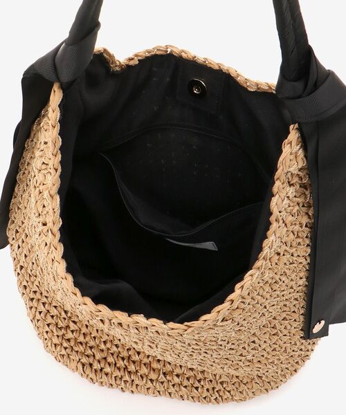 le.coeur blanc（ルクールブラン）の「グログランテープペーパーバッグ（トートバッグ・レディース・ブラック/グレイッシュベージュ・FREE）」の22枚目の写真