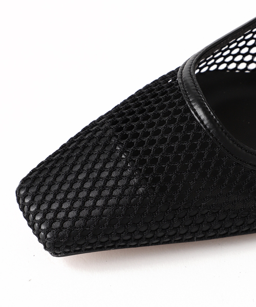 GRISE（グリーズ）の「GRISE 2.5cmナロースクエアメッシュフラット（その他シューズ・レディース・ベージュ/ブラック×ブラック/グリーン・23cm/23.5cm/22cm/24.5cm/22.5cm/24cm）」の11枚目の写真