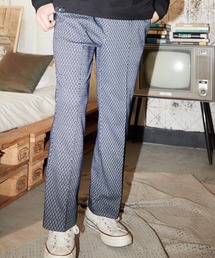 ADAMPATEK / jacquard pattern flared pants/ジャガード柄フレアパンツ