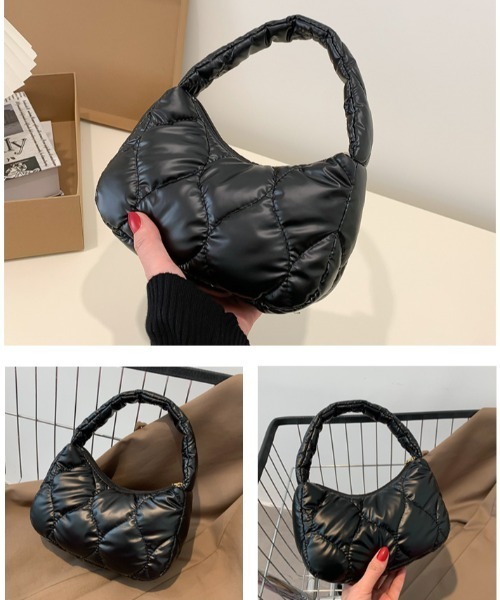 yuue' ( wear )(ユーイ)の「光沢キルティング ハンドバッグ(ハンドバッグ・レディース・グリーン/ホワイト/ブラック・FREE)」の22枚目の写真