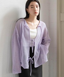 LOWRYS FARM | ２ＷＡＹメッシュリボンカーデロングスリーブ　190572(カーディガン/ボレロ)