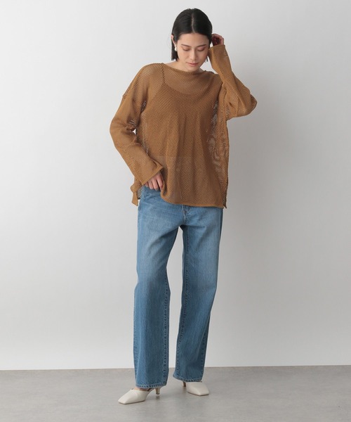 LOWRYS FARM(ローリーズファーム)の「2WAYメッシュリボンカーデロングスリーブ 190572(カーディガン/ボレロ・レディース・ブラウン/パープル/ブラック/アイボリー・SHORT/TALL)」の12枚目の写真