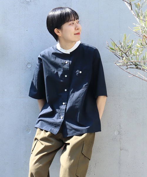 PAR ICI - ☆新品☆PAR ICI ストライプ5分袖シャツ PAR ICI（パーリッシィ）の「無地/チェック/ストライプ 5分袖BIG