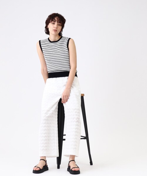 GALLEST　ラッセルレースワイドパンツ　INDIVI　ウォッシャブル GALLEST（ギャレスト）の「ラッセルレースワイドパンツ