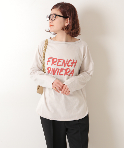 Spick & Span（スピックアンドスパン）の「ロゴラグランロンT（Tシャツ/カットソー・レディース・ネイビー/ベージュ・FREE）」の17枚目の写真