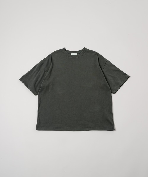 flaner（フラネ）の「Loose half sleeve tee/ルーズハーフスリーブT（Tシャツ/カットソー・レディース・グレー/チャコールグレー/ホワイト・MEDIUM/LARGE）」の9枚目の写真