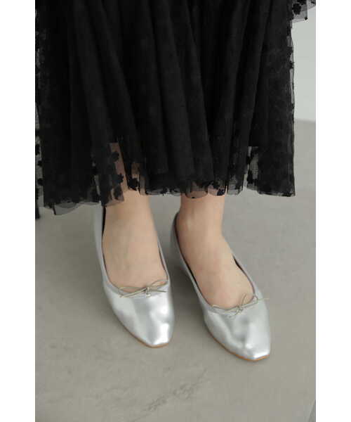 JILL STUART（ジルスチュアート）の「◆バレエフラットシューズ（バレエシューズ・レディース・シルバー/ブラック・23.0cm/23.5cm/24.0cm）」の5枚目の写真