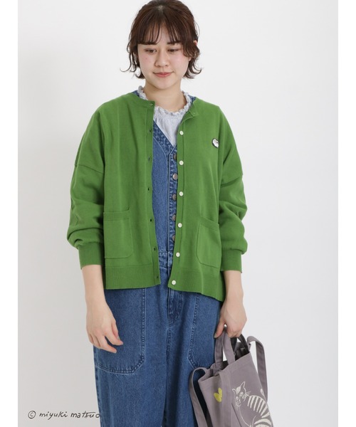 Samansa Mos2（サマンサ モスモス）の「【miyuki matsuo × SamansaMos2】カーディガン（カーディガン/ボレロ・レディース・チャコール/キナリ/ピンク/グリーン・ﾌﾘ-）」の14枚目の写真