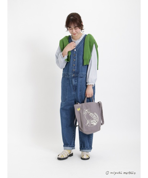 Samansa Mos2（サマンサ モスモス）の「【miyuki matsuo × SamansaMos2】カーディガン（カーディガン/ボレロ・レディース・チャコール/キナリ/ピンク/グリーン・ﾌﾘ-）」の9枚目の写真