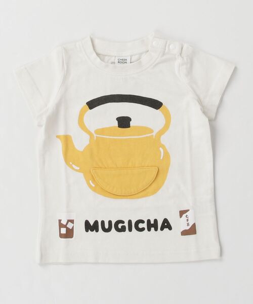 CHEEK ROOM（チークルーム）の「CHEEK ROOM/チークルーム むぎちゃTシャツ（Tシャツ/カットソー・キッズ・オフホワイト/サックスブルー・80ｃｍ/110cm/120cm/90cm/130cm/100cm）」の2枚目の写真