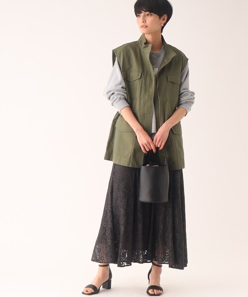 OPAQUE.CLIP（オペークドットクリップ）の「◆バケツ型トートバッグ【ポーチ取り外し可】（トートバッグ・レディース・ブラック/キャメル・00）」の5枚目の写真