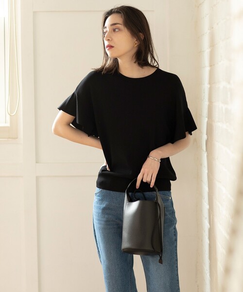 OPAQUE.CLIP（オペークドットクリップ）の「◆バケツ型トートバッグ【ポーチ取り外し可】（トートバッグ・レディース・ブラック/キャメル・00）」の7枚目の写真