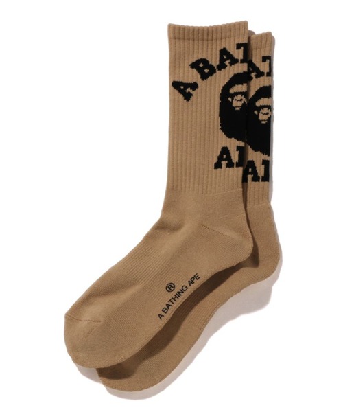 A BATHING APE(アベイシングエイプ)の「BAPE COLLEGE SOCKS M(ソックス/靴下・メンズ・ホワイト/ブラック/ベージュ/ブルー/グリーン/パープル・LARGE/MEDIUM)」の4枚目の写真