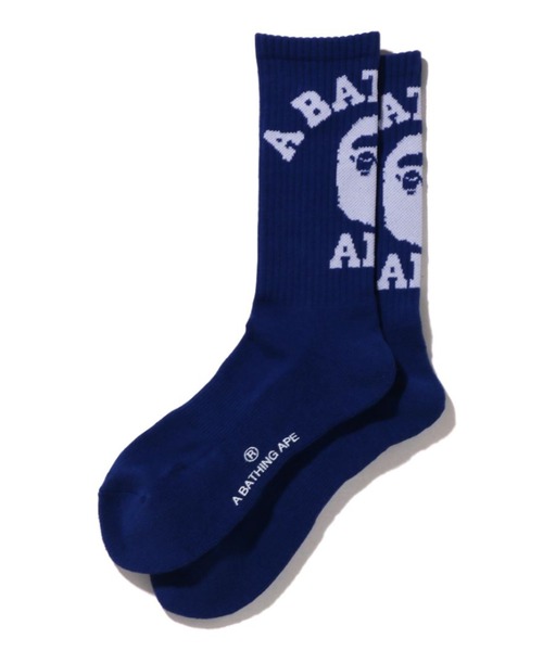 A BATHING APE(アベイシングエイプ)の「BAPE COLLEGE SOCKS M(ソックス/靴下・メンズ・ホワイト/ブラック/ベージュ/ブルー/グリーン/パープル・LARGE/MEDIUM)」の6枚目の写真