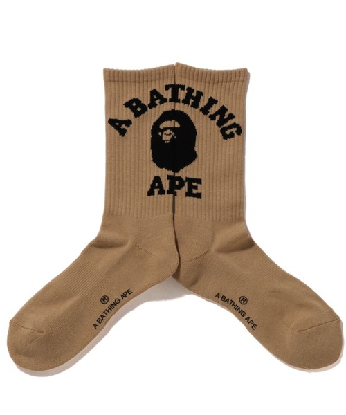 A BATHING APE(アベイシングエイプ)の「BAPE COLLEGE SOCKS M(ソックス/靴下・メンズ・ホワイト/ブラック/ベージュ/ブルー/グリーン/パープル・LARGE/MEDIUM)」の9枚目の写真