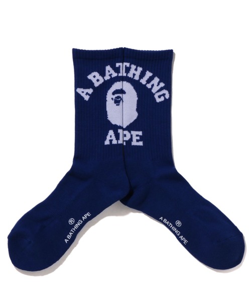 A BATHING APE(アベイシングエイプ)の「BAPE COLLEGE SOCKS M(ソックス/靴下・メンズ・ホワイト/ブラック/ベージュ/ブルー/グリーン/パープル・LARGE/MEDIUM)」の11枚目の写真