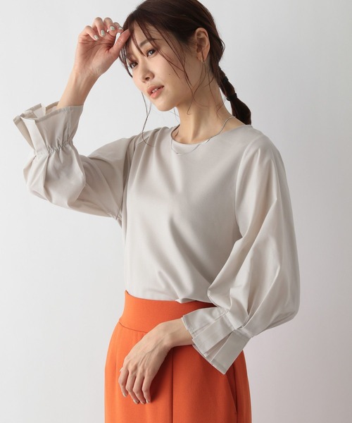 【♪ページ】 GLOBAL WORK（グローバルワーク）の「布帛スリーブプルオーバー7分袖